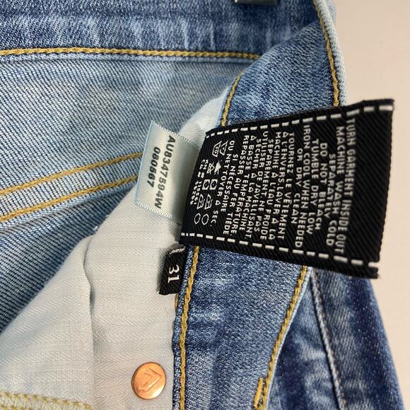 7 For All Mankind Edie - High Waist Crop Straight Leg with Side Stripe - Picture 6 of 8